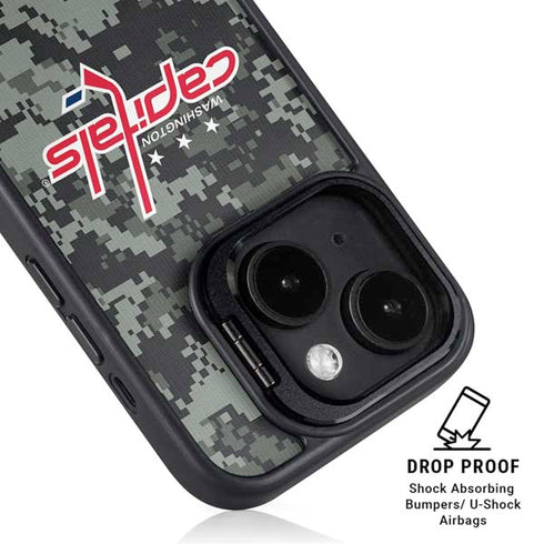NHL Washington Capitals Camo iPhone 15 Plus Kickstand Case