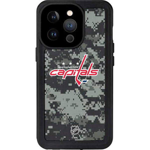 NHL Washington Capitals Camo iPhone 15 Pro Waterproof Case