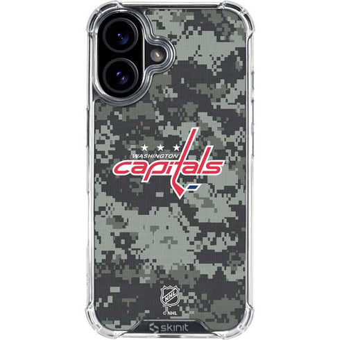 NHL Washington Capitals Camo iPhone 16 Plus Clear Case