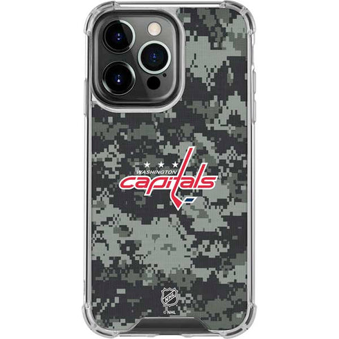 NHL Washington Capitals Camo iPhone 16 Pro Clear Case