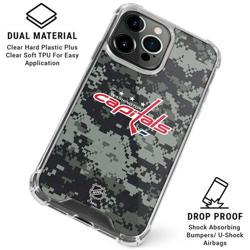 NHL Washington Capitals Camo iPhone 16 Pro Clear Case