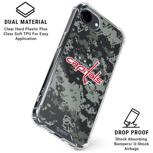 NHL Washington Capitals Camo iPhone 16e Clear Case