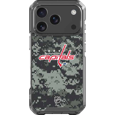 NHL Washington Capitals Camo iPhone 18 Pro Clear Case
