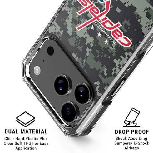 NHL Washington Capitals Camo iPhone 18 Pro Clear Case