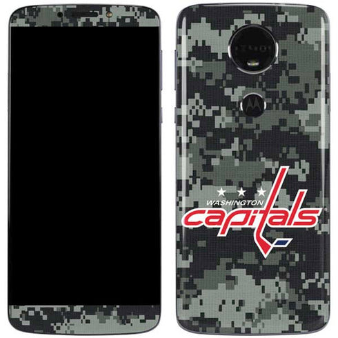 NHL Washington Capitals Camo Moto E5 Plus Skin