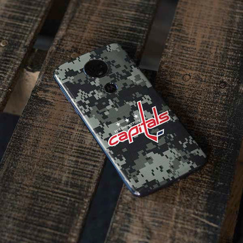 NHL Washington Capitals Camo Moto E5 Plus Skin