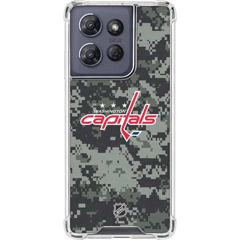 NHL Washington Capitals Camo Moto G Play 5G (2025) Clear Case