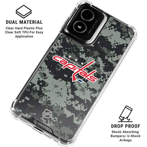 NHL Washington Capitals Camo Moto G Power 5G (2024) Clear Case