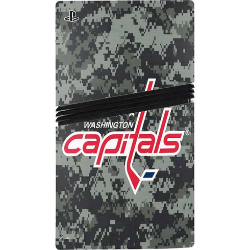 NHL Washington Capitals Camo PS5 Pro Disk Bundle Skin