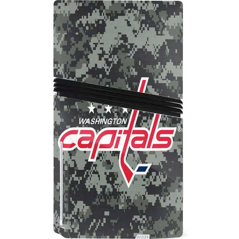 NHL Washington Capitals Camo PS5 Pro Disk Bundle Skin
