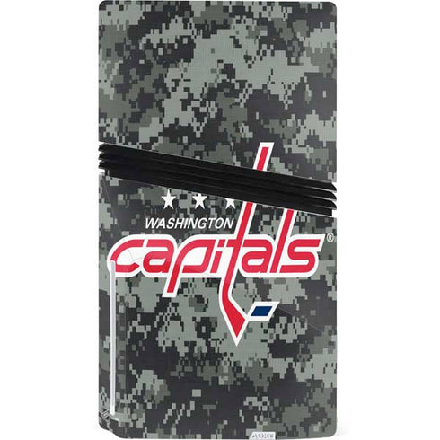 NHL Washington Capitals Camo PS5 Pro Disk Console Skin