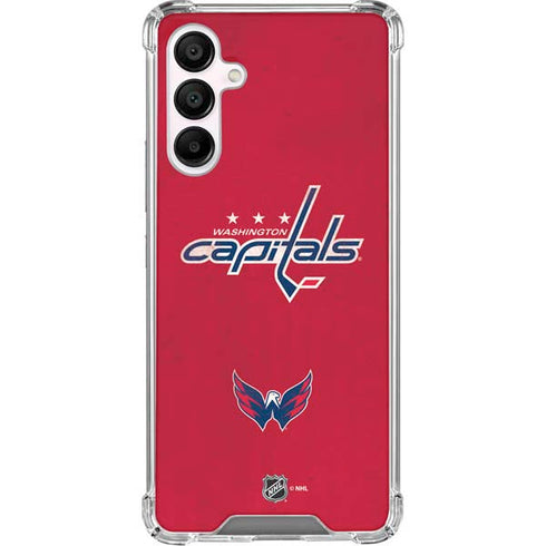 NHL Washington Capitals Distressed Galaxy A16 5G Clear Case