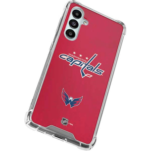 NHL Washington Capitals Distressed Galaxy A16 5G Clear Case