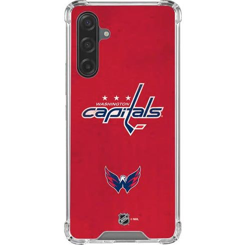 NHL Washington Capitals Distressed Galaxy A17 Clear Case