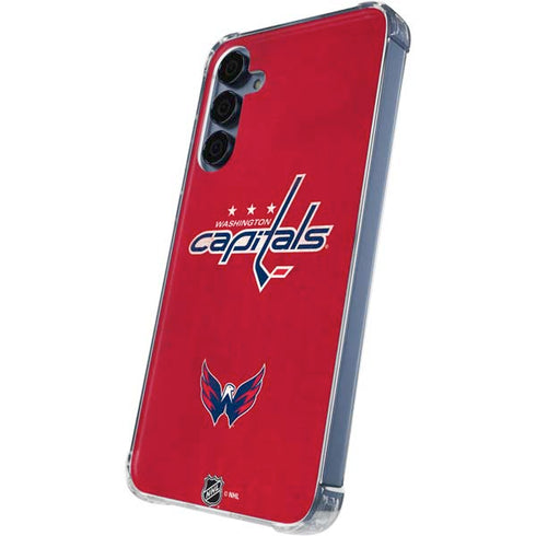 NHL Washington Capitals Distressed Galaxy A35 5G Clear Case