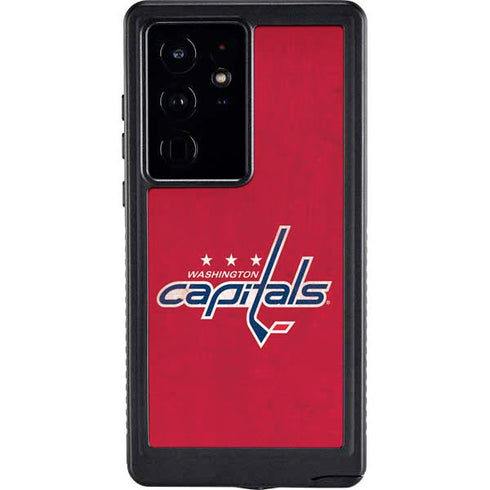 NHL Washington Capitals Distressed Galaxy S24 Ultra Waterproof Case