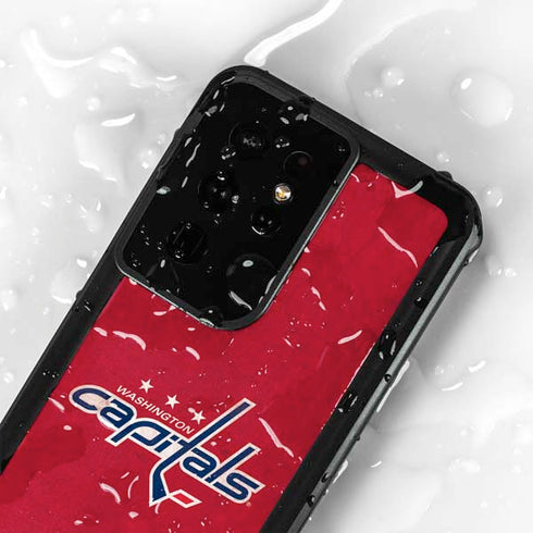 NHL Washington Capitals Distressed Galaxy S24 Ultra Waterproof Case