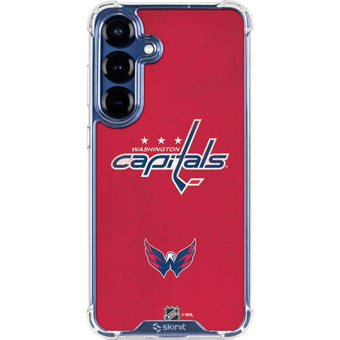 NHL Washington Capitals Distressed Galaxy S25 Clear Case
