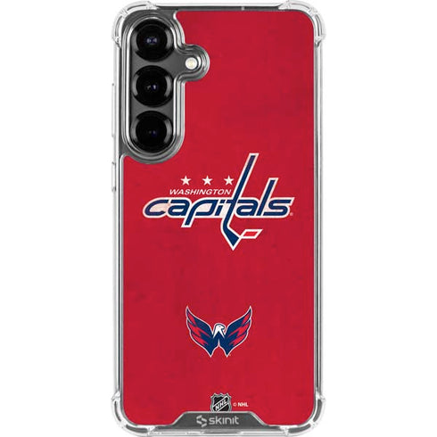 NHL Washington Capitals Distressed Galaxy S26 Clear Case