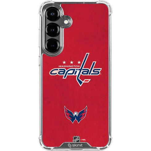 NHL Washington Capitals Distressed Galaxy S26 Plus Clear Case