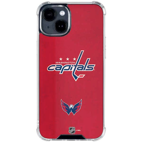 NHL Washington Capitals Distressed iPhone 15 Clear Case