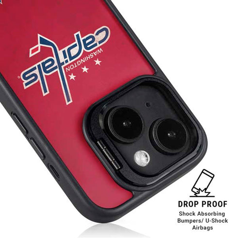NHL Washington Capitals Distressed iPhone 15 Kickstand Case