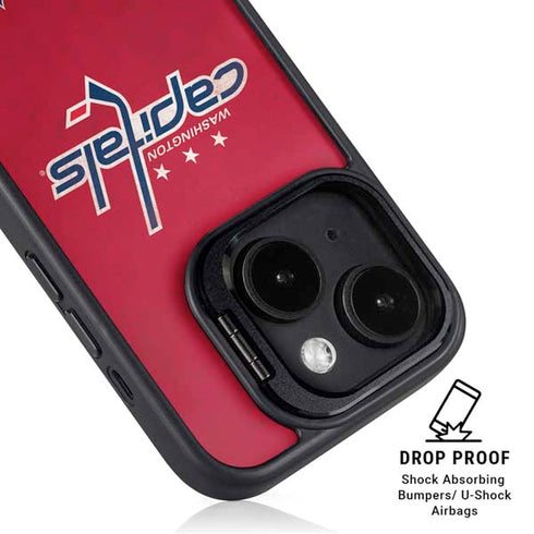NHL Washington Capitals Distressed iPhone 15 Plus Kickstand Case