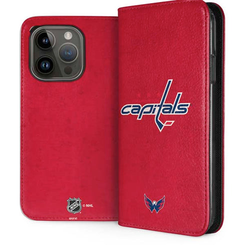 NHL Washington Capitals Distressed iPhone 15 Pro Folio Case