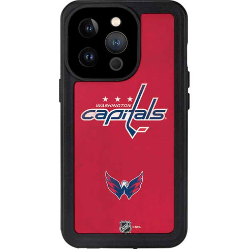 NHL Washington Capitals Distressed iPhone 15 Pro Waterproof Case