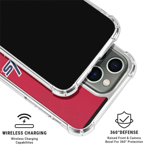 NHL Washington Capitals Distressed iPhone 16 Pro Clear Case