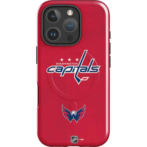NHL Washington Capitals Distressed iPhone 16 Pro Max Magsafe Impact Case