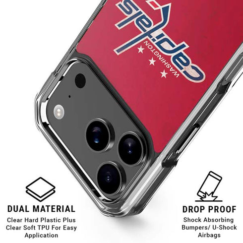 NHL Washington Capitals Distressed iPhone 17 Pro Clear Case