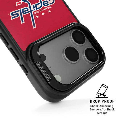 NHL Washington Capitals Distressed iPhone 17 Pro Kickstand Case