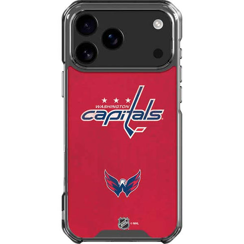 NHL Washington Capitals Distressed iPhone 17 Pro Max Clear Case