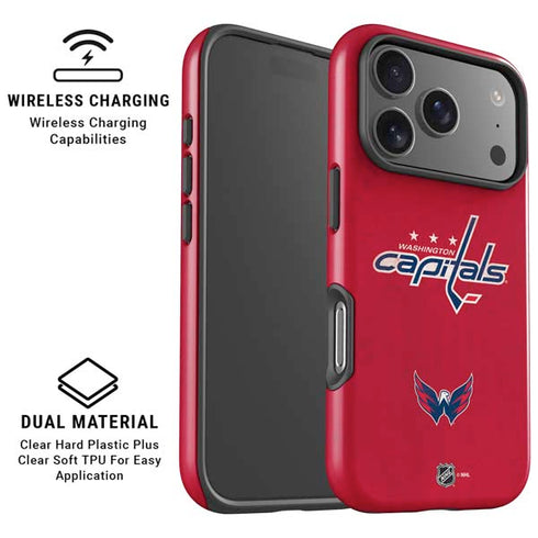 NHL Washington Capitals Distressed iPhone 17 Pro Max Magsafe Impact Case