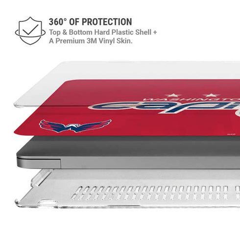 NHL Washington Capitals Distressed MacBook Pro 14in (2021-24) Case plus Skin