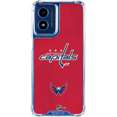 NHL Washington Capitals Distressed Moto G 5G (2024) Clear Case