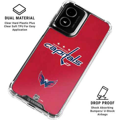 NHL Washington Capitals Distressed Moto G Power 5G (2024) Clear Case