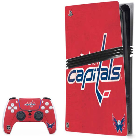 NHL Washington Capitals Distressed PlayStation PS5 Skins