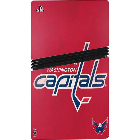NHL Washington Capitals Distressed PS5 Pro Bundle Skin