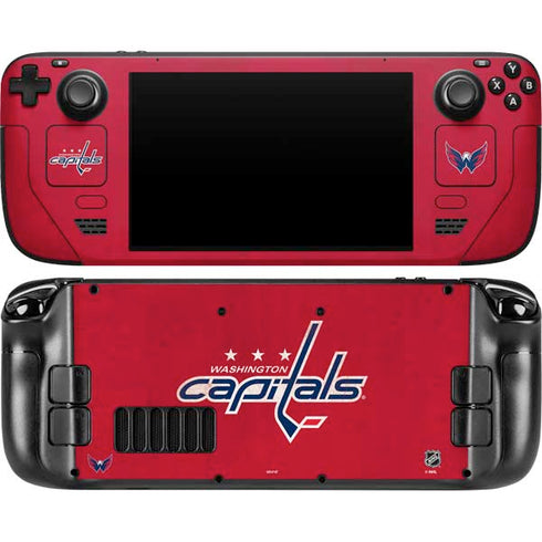 NHL Washington Capitals Distressed Steam Deck Handheld Gaming Computer OLED Skin