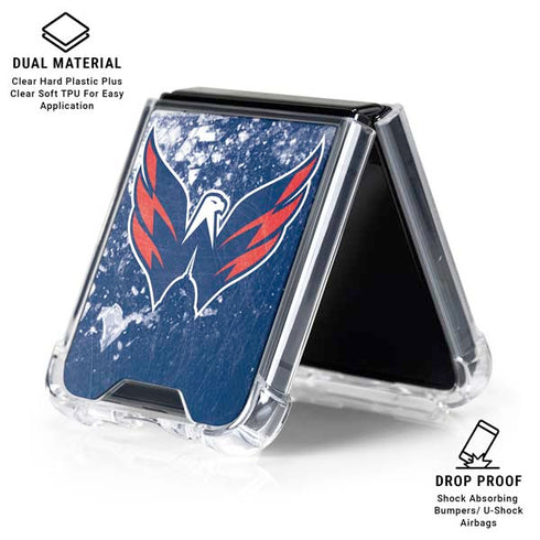 NHL Washington Capitals Frozen Galaxy Z Flip6 Clear Case