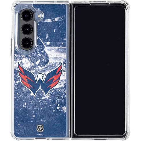 NHL Washington Capitals Frozen Galaxy Z Fold5 5G Clear Case