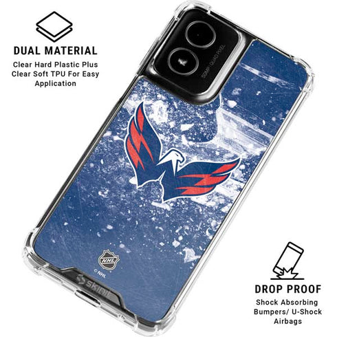NHL Washington Capitals Frozen Moto G Power 5G (2024) Clear Case