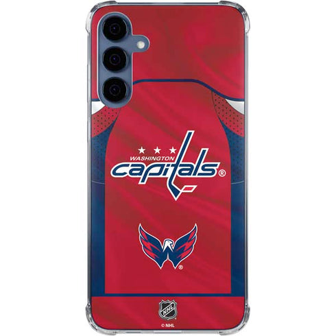 NHL Washington Capitals Home Jersey Galaxy A35 5G Clear Case