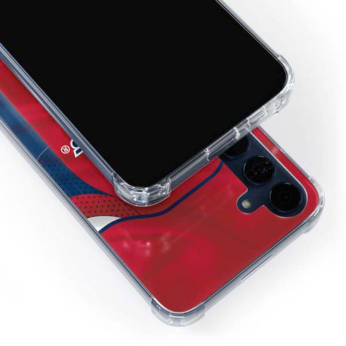 NHL Washington Capitals Home Jersey Galaxy A55 5G Clear Case