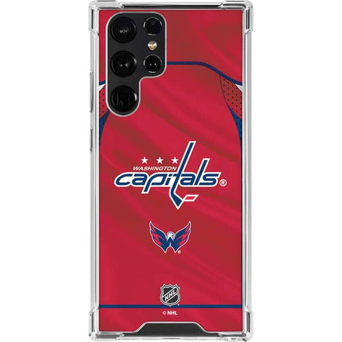 NHL Washington Capitals Home Jersey Galaxy S23 Ultra Clear Case