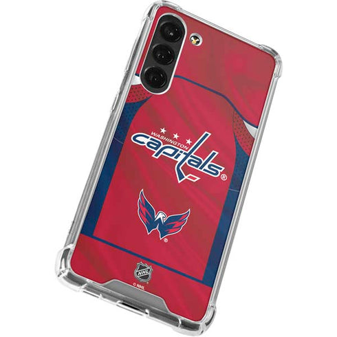 NHL Washington Capitals Home Jersey Galaxy S24 FE Clear Case