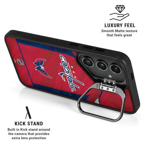 NHL Washington Capitals Home Jersey Galaxy S25 Kickstand Case