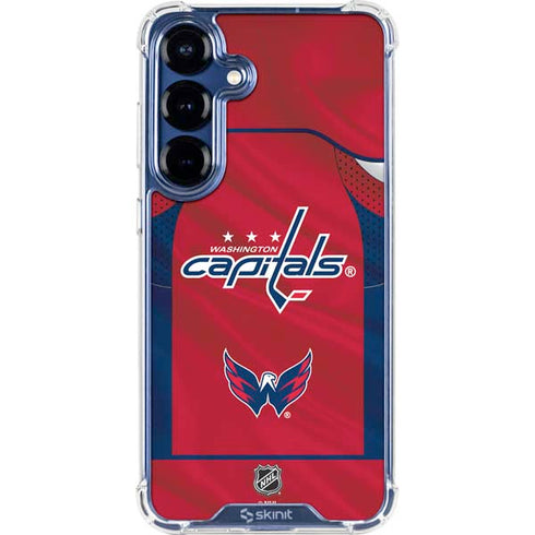 NHL Washington Capitals Home Jersey Galaxy S25 Plus Clear Case